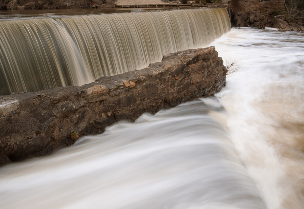 long exposure of waterfall at Lassiter Mill