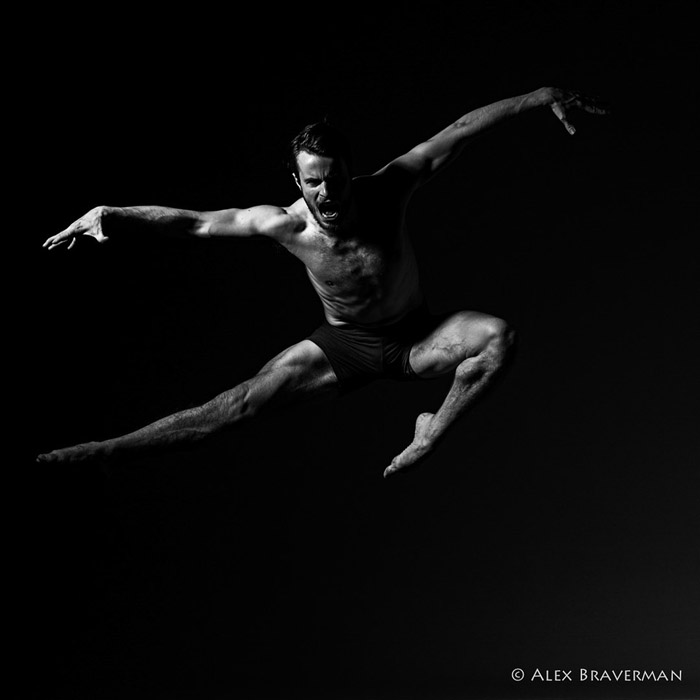 black and white dance photography with Alex Braverman: Birds of Prey #508 Lois Greenfield studio, Credits: Austin Tyson