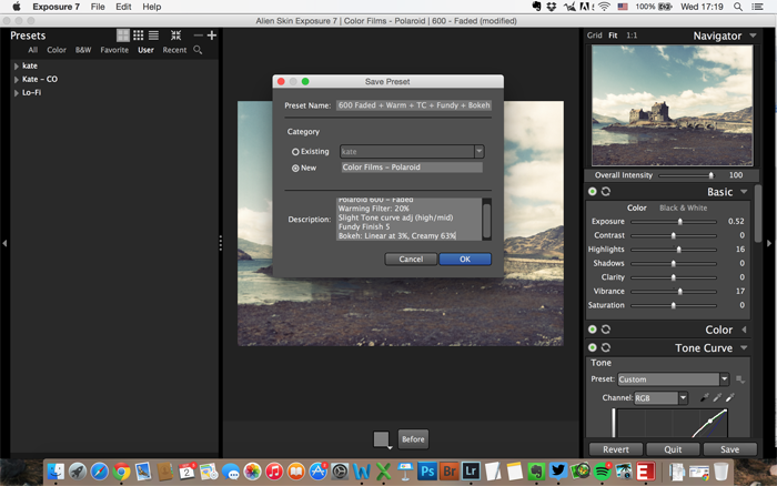 Creating a Custom Preset in Exposure: Kate Hailey Presets 02