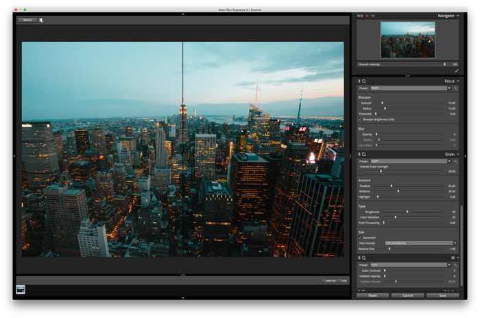 editing landscape photos with Exposure X