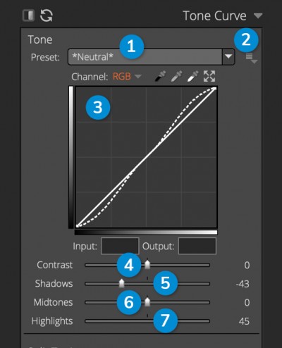Tone Curve Panel User Guide - Exposure Software